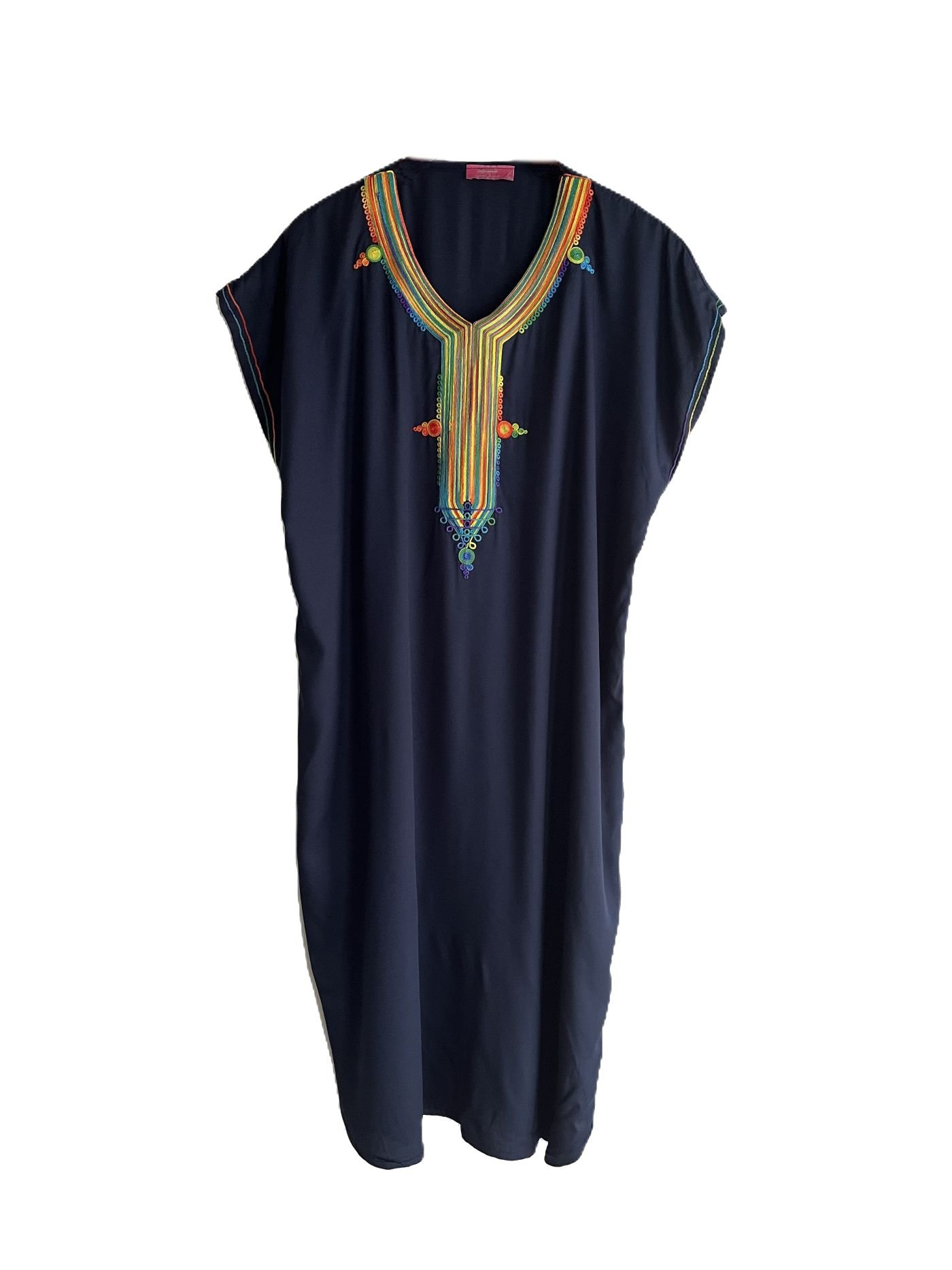 caftan bleu femme